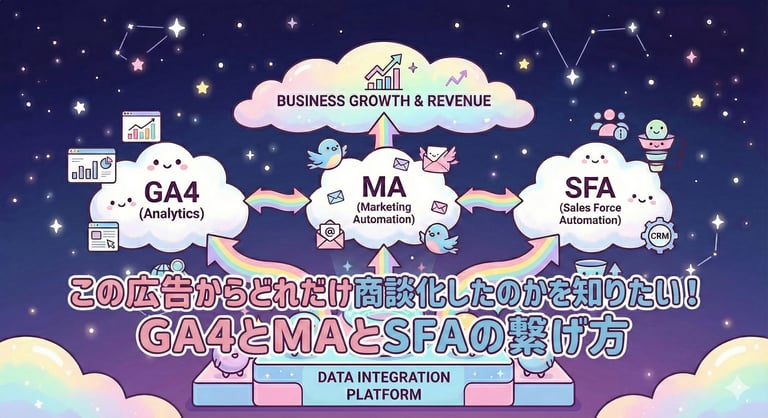 この広告からどれだけ商談化したのかを知りたい！GA4とMAとSFAの繋げ方